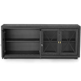 York Sideboard - Oak Veneer and Glass