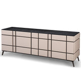 Tartan Sideboard - Dark Brown Oak Veneer and Mink