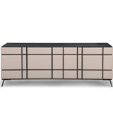 Tartan Sideboard - Dark Brown Oak Veneer and Mink