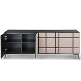 Tartan Sideboard - Dark Brown Oak Veneer and Mink