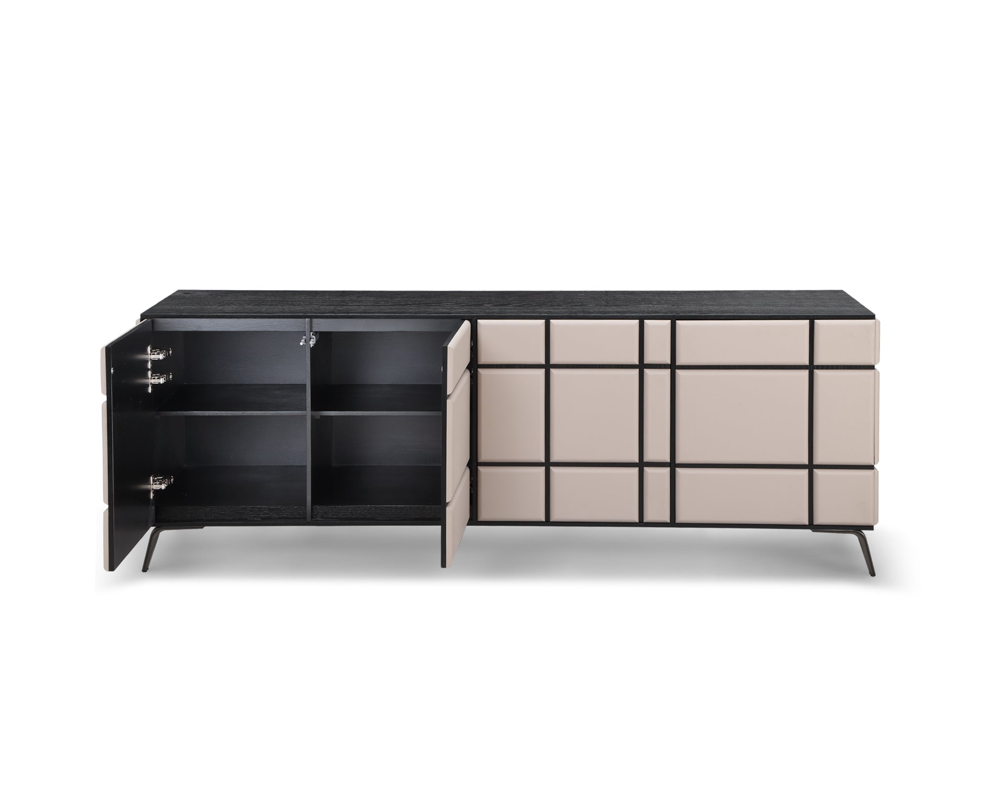 Tartan Sideboard - Dark Brown Oak Veneer and Mink