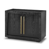 Kent Sideboard 2 Doors - Wenge Finish, Brass Finish