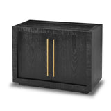 Kent Sideboard 2 Doors - Wenge Finish, Brass Finish