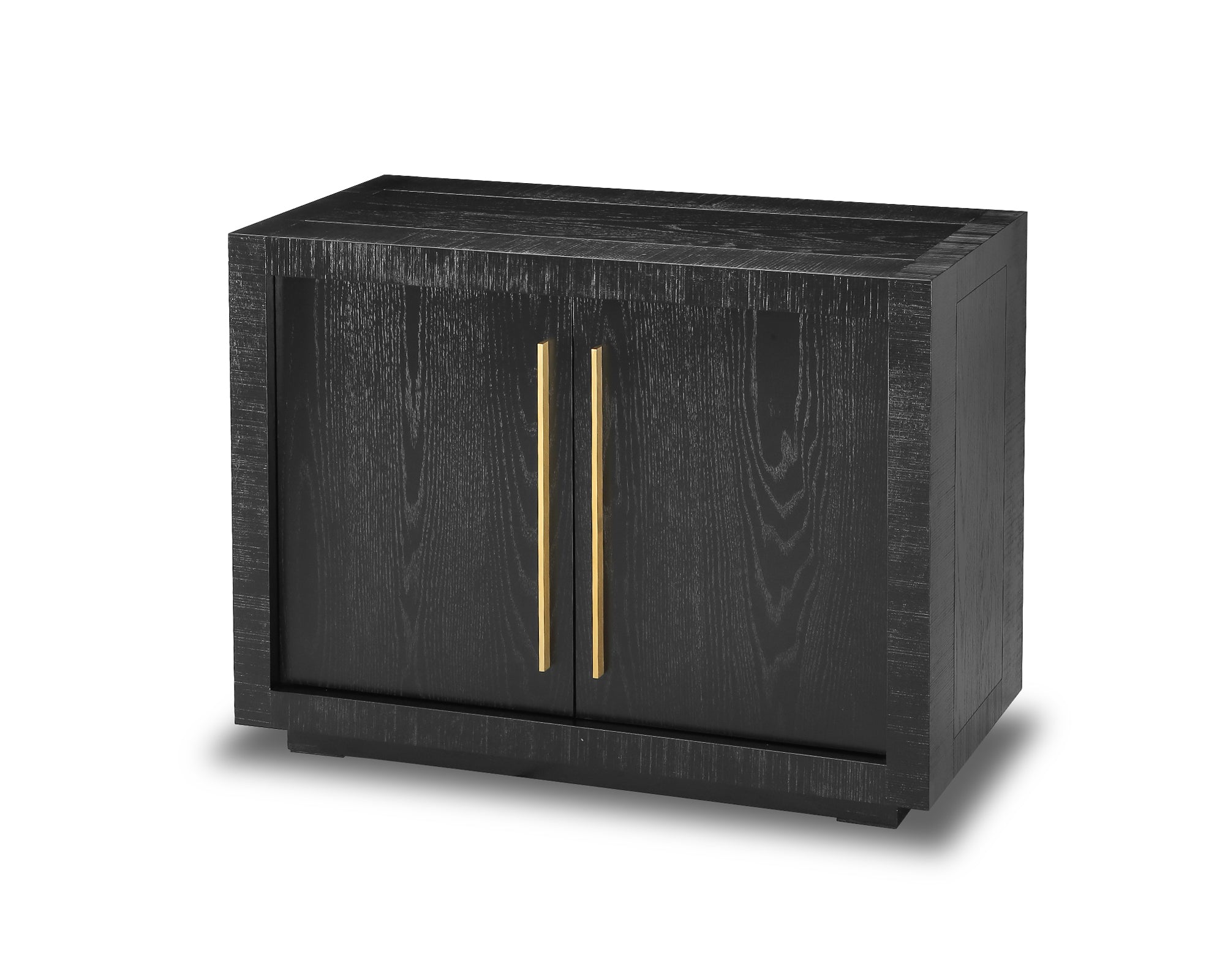 Kent Sideboard 2 Doors - Wenge Finish, Brass Finish