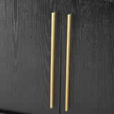 Kent Sideboard 2 Doors - Wenge Finish, Brass Finish