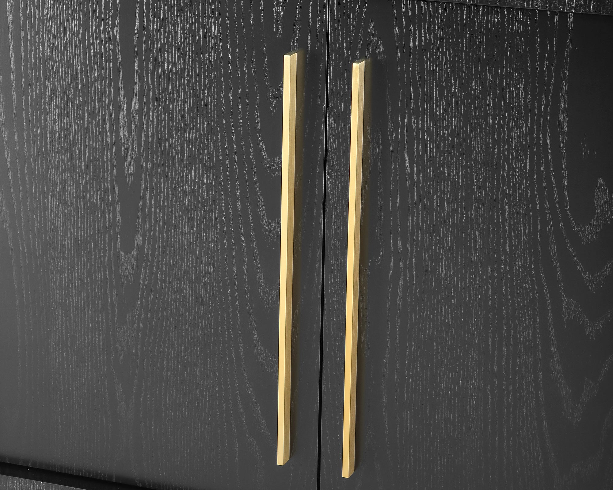 Kent Sideboard 2 Doors - Wenge Finish, Brass Finish
