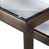 Ziggi Coffee Table - Antique Bronze Hairline Finish