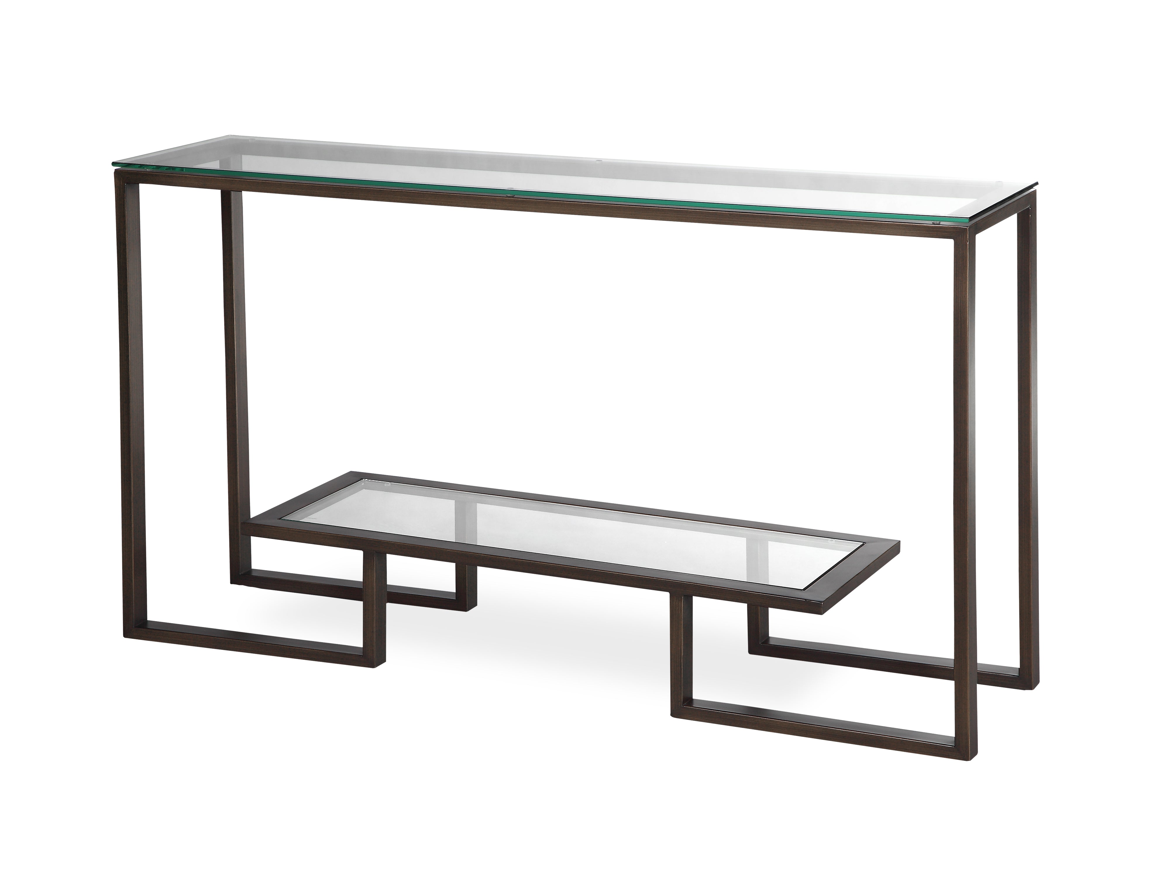 Liang & Eimil Mayfair Console Table with Glass and Antique Bronze