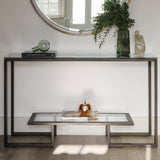 Liang & Eimil Mayfair Console Table with Glass and Antique Bronze