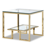 Mayfair Side Table  -  Polished Brass