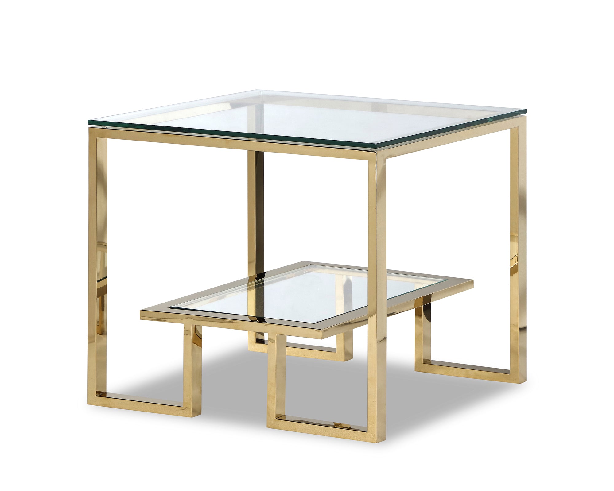 Mayfair Side Table  -  Polished Brass