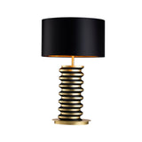 Jacquard Table Lamp - Brushed Brass, Matt Black