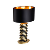 Jacquard Table Lamp - Brushed Brass, Matt Black