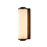 Liang & Eimil Fento IP44 Wall Lamp - Antique Bronze and Alabaster Effect - Small