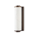 Liang & Eimil Fento IP44 Wall Lamp - Antique Bronze and Alabaster Effect - Small