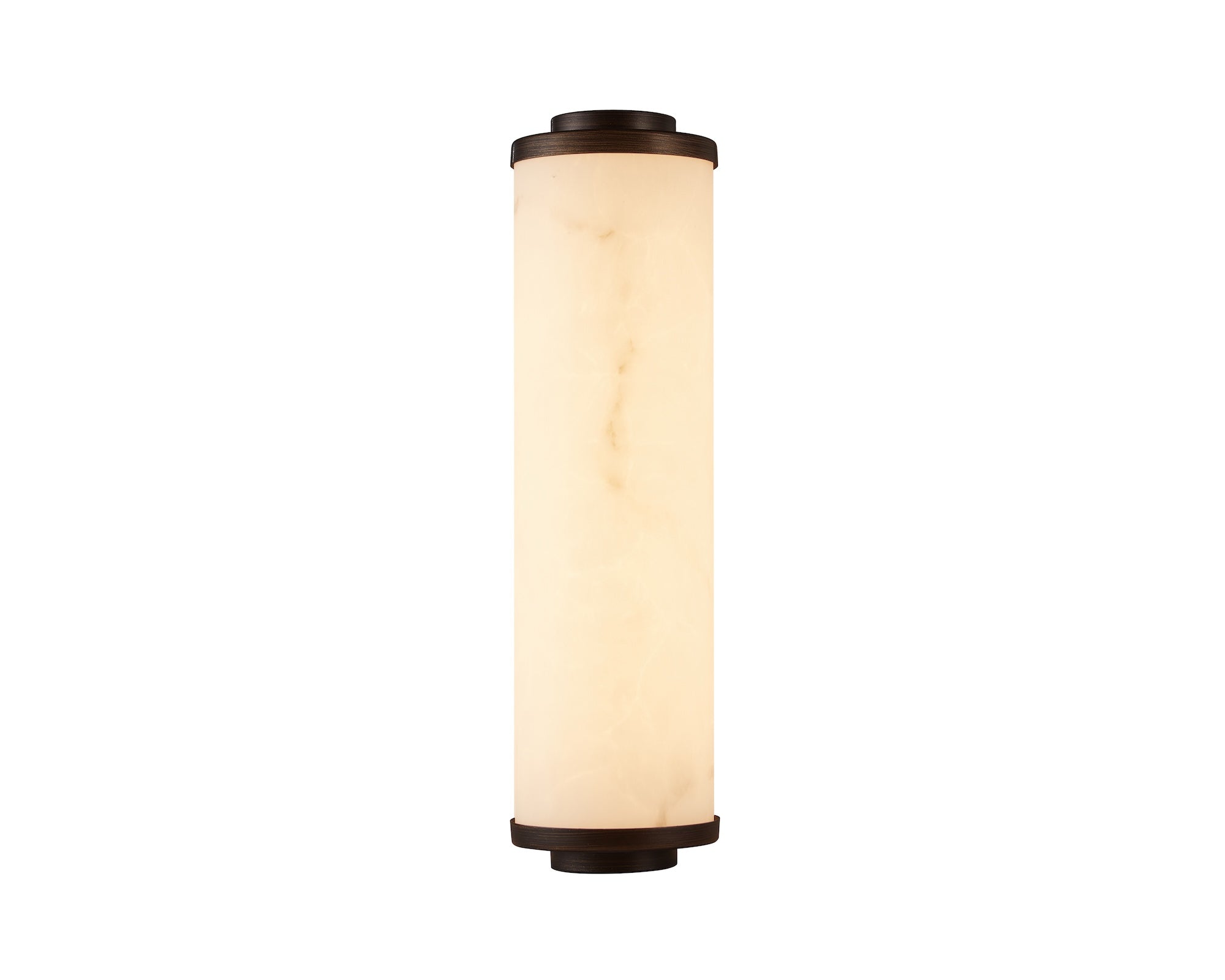 Liang & Eimil Fento IP44 Wall Lamp - Antique Bronze and Alabaster Effect - Small