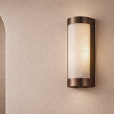 Liang & Eimil Verta IP44 Wall Light - Natural Selenite Glass and Brushed Bronze
