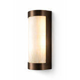 Liang & Eimil Verta IP44 Wall Light - Natural Selenite Glass and Brushed Bronze