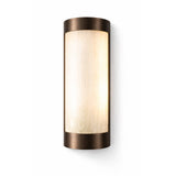 Liang & Eimil Verta IP44 Wall Light - Natural Selenite Glass and Brushed Bronze