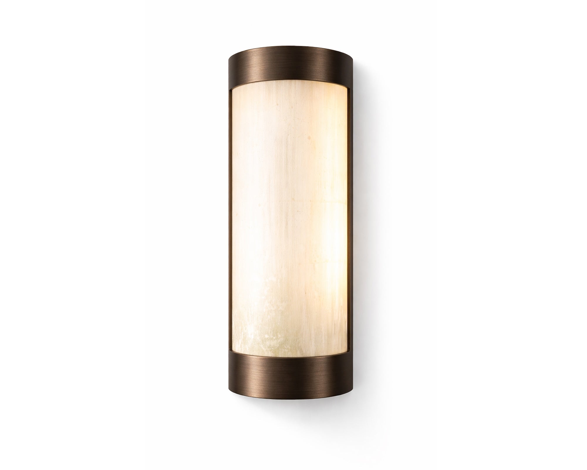 Liang & Eimil Verta IP44 Wall Light - Natural Selenite Glass and Brushed Bronze