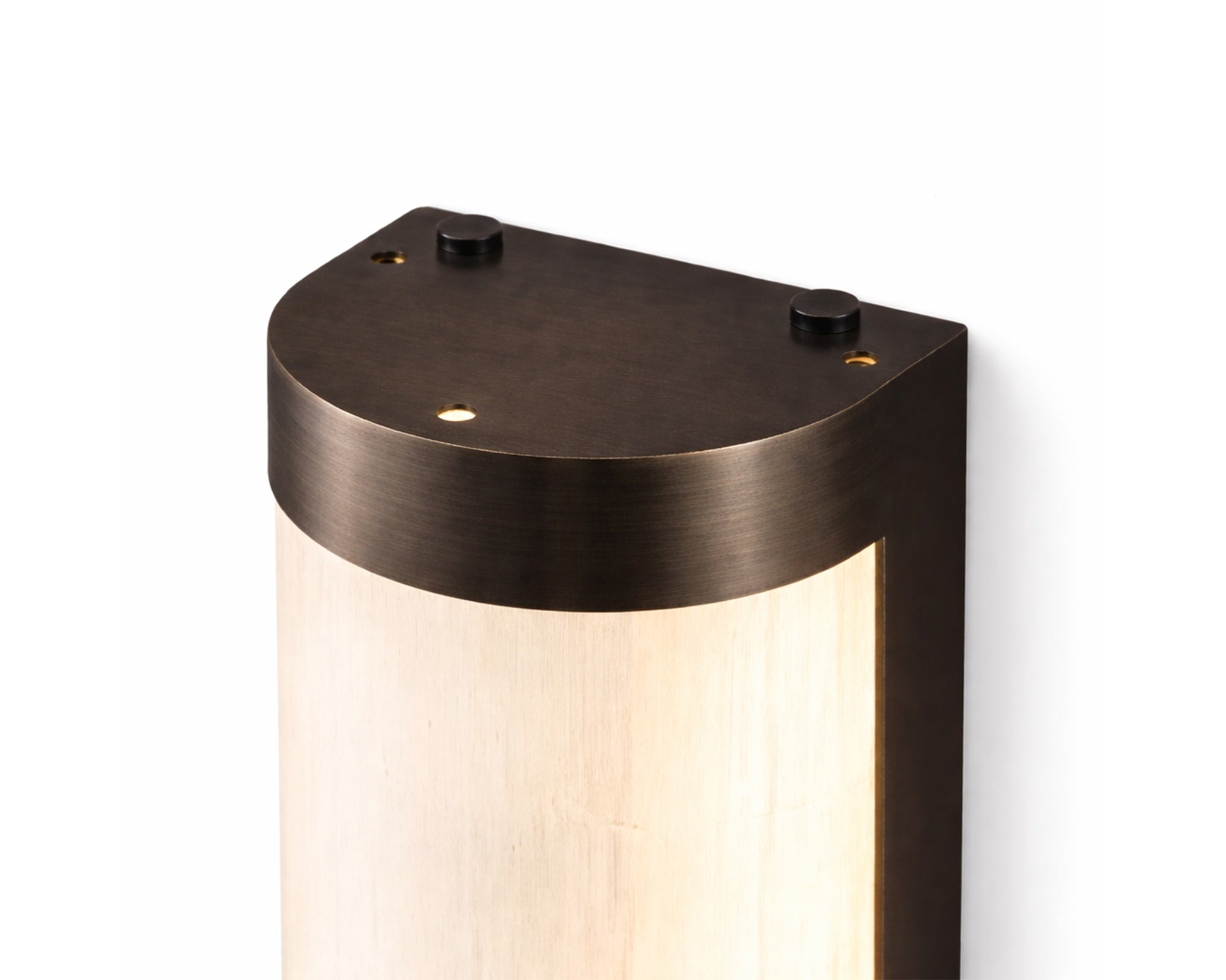 Liang & Eimil Verta IP44 Wall Light - Natural Selenite Glass and Brushed Bronze