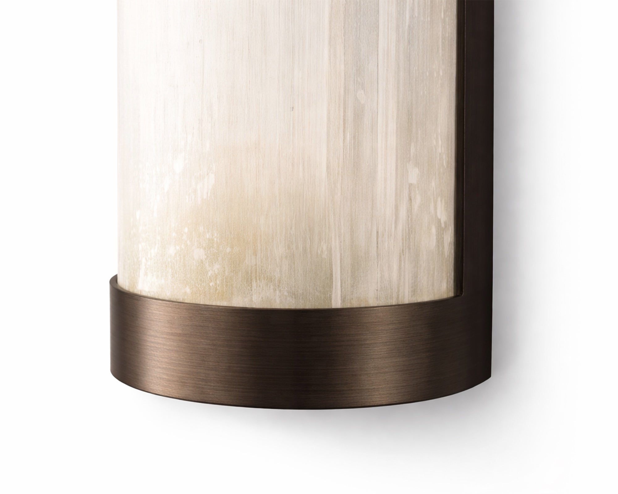 Liang & Eimil Verta IP44 Wall Light - Natural Selenite Glass and Brushed Bronze