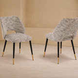 Liang & Eimil Jagger Dining Chair with Sherpa Grey Fabric (Set of 2)