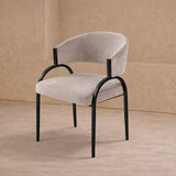 Liang & Eimil Pavilion Dining Chair – Megan Light Grey Velvet