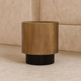 Liang & Eimil Aldo Side Table – Steel Hairline Bronze & Satin Black