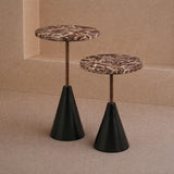 Liang & Eimil Ethan Side Table – Levante marble & Antique Bronze