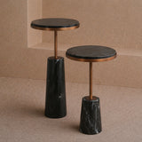 Liang & Eimil Notto Side Table (Set of 2) – Black Marble & Antique Bronze