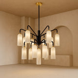 Liang & Eimil Amatti Chandelier – Alabaster Effect, Black & Brass