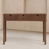 Liang & Eimil Alcudia Dressing Table - Dark Brown Oak/Antique Brass