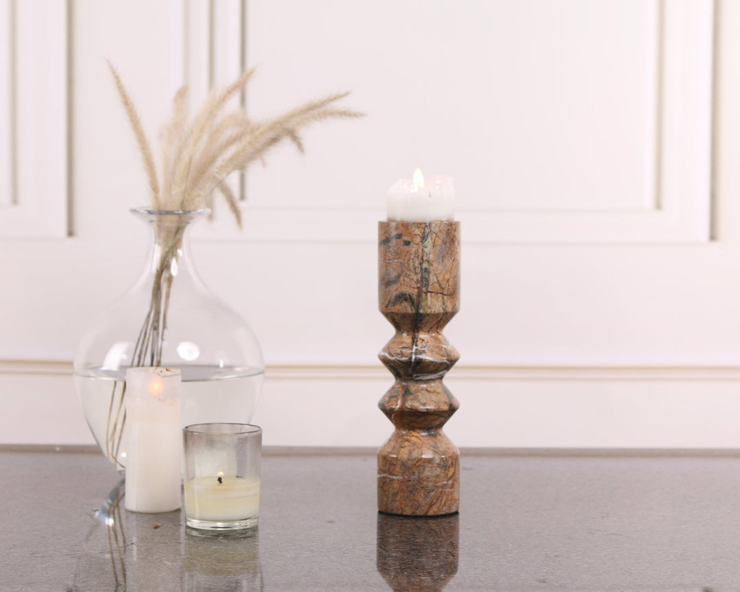 Liang & Eimil Monorro Marble Candle Holder – Coffee