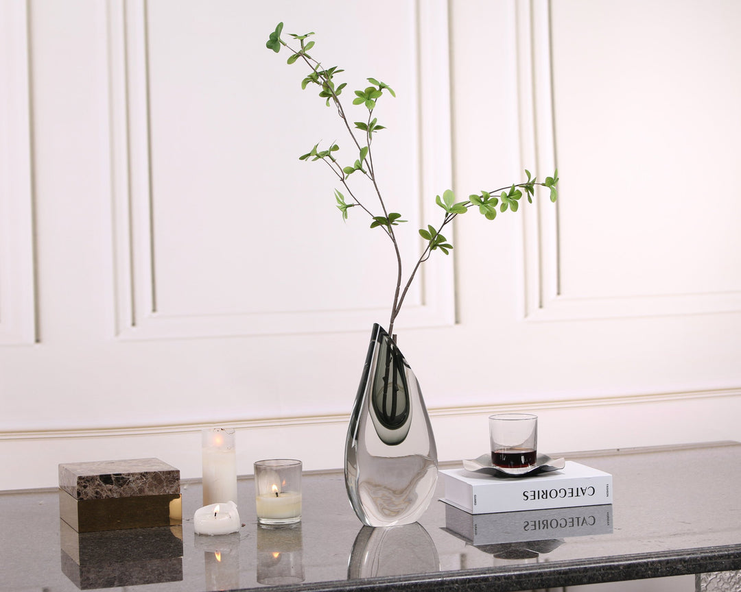 Liang & Eimil Fyre Glass Vase – Grey