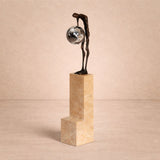 Liang & Eimil Contemplation Sculpture – Dark Bronze & Light Brown