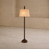 Liang & Eimil Conti Floor Lamp – White Linen/Black Ash
