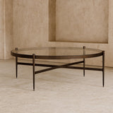 Liang & Eimil Soho Coffee Table – Antique Brass and Clear Glass