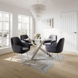 LPD Home Capri Dining Table – Silver