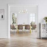 LPD Home Carlo Dining Chair with Arms – Taupe – Set of 2