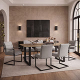 LPD Home Cleaver Dining Chair with Arms – Smoked Pearl – Set of 2