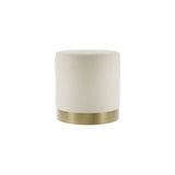 LPD Home Cream Velvet Pouffe – Small