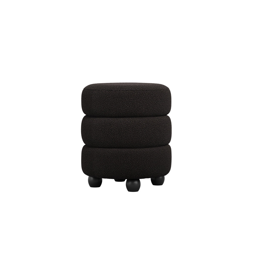 LPD Home Emi Stool – Black Boucle