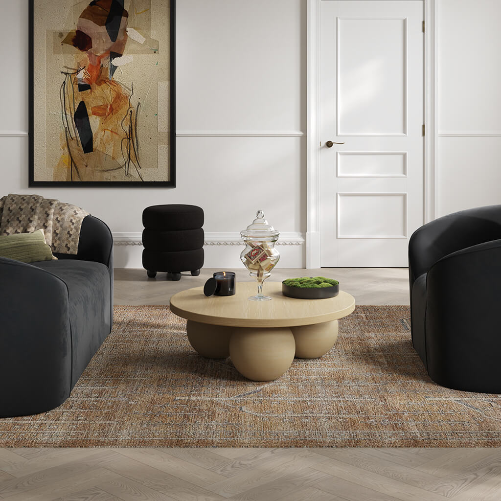 LPD Home Emi Stool – Black Boucle