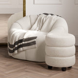 LPD Home Emi Stool – Ivory Boucle