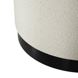 LPD Home Ivory Boucle Pouffe – Large