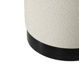 LPD Home Ivory Boucle Pouffe – Small