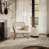 LPD Home Ivory Boucle Pouffe – Small