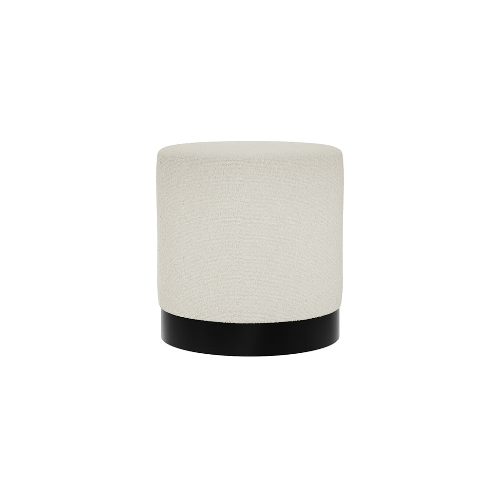 LPD Home Ivory Boucle Pouffe – Small