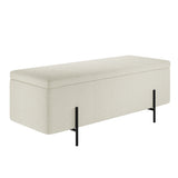 LPD Home Lola Storage Ottoman – Ivory